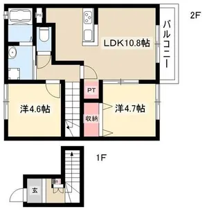 フェリーチェ【2階】の間取り