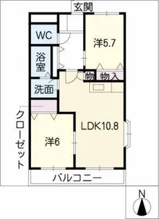 グランベールC【2階】の間取り