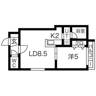 ノヴァ発寒南【4階】の間取り