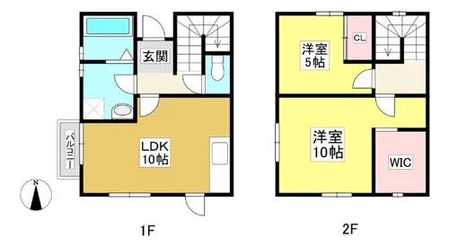 愛知県蒲郡市栄町【テラスハウス】の間取り