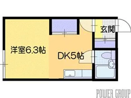 ハイツすずらんA【1階】の間取り