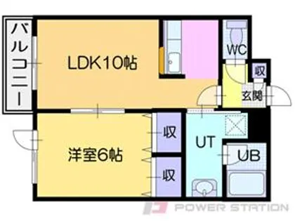 フローレンス【4階】の間取り