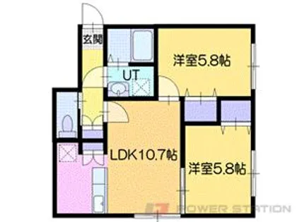 ル・シエル恵庭【2階】の間取り