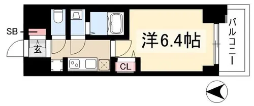 プレサンス広小路通今池【9階】の間取り