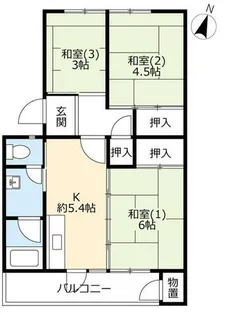 UR花山東【0180801号室】の間取り