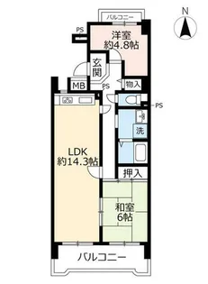 URアーバンラフレ志賀【0120807号室】の間取り