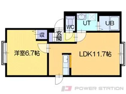 ディアス弥生B【2階】の間取り
