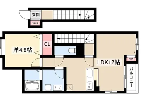 ラド デル パルケ【202号室】の間取り