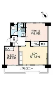 UR洛西新林北【0060205号室】の間取り