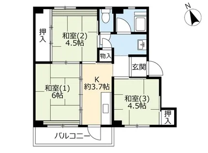 UR明石舞子【A260402号室】の間取り