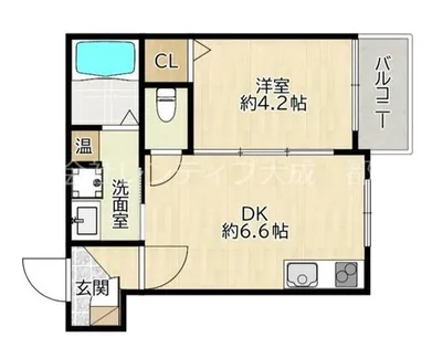 パシフィック千林【301号室】の間取り