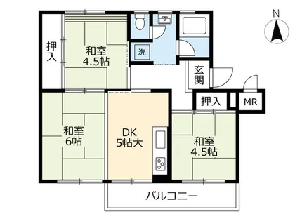 UR藤山台【3550402号室】の間取り