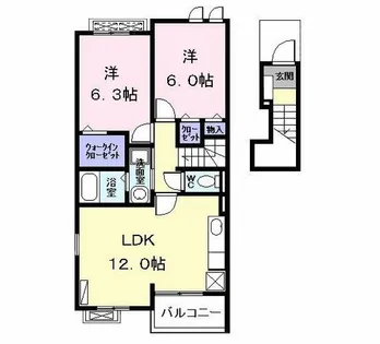 サンリット Ⅲ【2階】の間取り