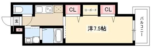 エルメディオ千種【9階】の間取り