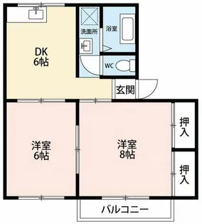 愛知県岡崎市矢作町字小河原【アパート】の間取り