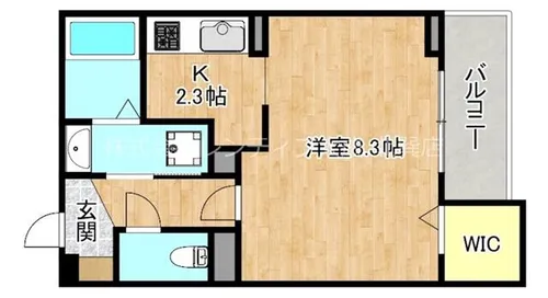 大阪府東大阪市足代1丁目【アパート】の間取り