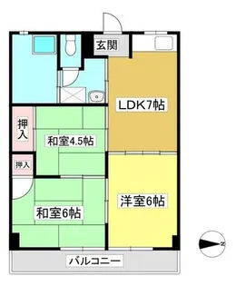 愛三ハイツ【106号室】の間取り