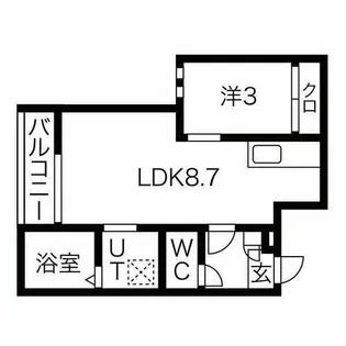 GRANDTIC大曽根北【102号室】の間取り