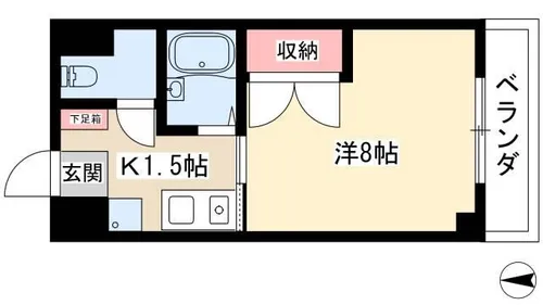グリーンハイツ畑江【403号室】の間取り
