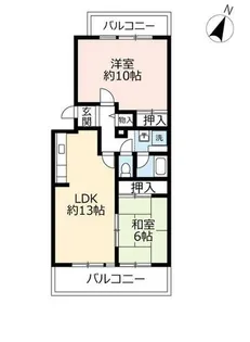 URグリーンタウン槇島【2050205号室】の間取り