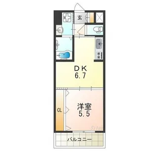 パークナードフィットなかもず【2階】の間取り