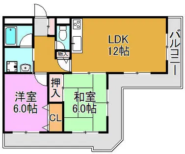 ルルド今米【2階】の間取り