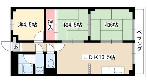 マンションサンハイム【302号室】の間取り