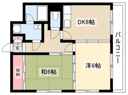 第二加納ハイツ【502号室】の間取り