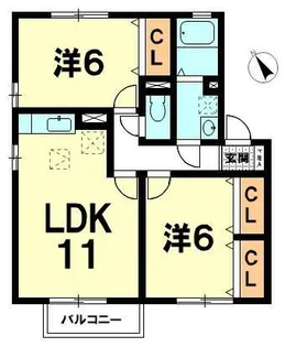 セジュール東中野 A棟【1階】の間取り