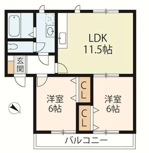 カーサ アステイオン【2階】の間取り