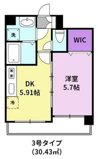 ジュネス合川【1階】の間取り