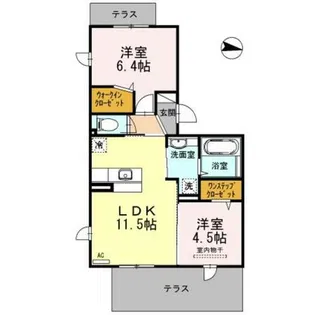 ファミリア金剛【1階】の間取り