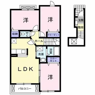 グリーンピュア【2階】の間取り