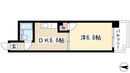 レスカール千代田【302号室】の間取り