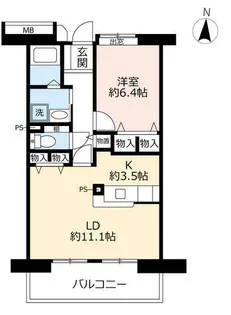 URアーバンラフレ鳩岡【0050809号室】の間取り