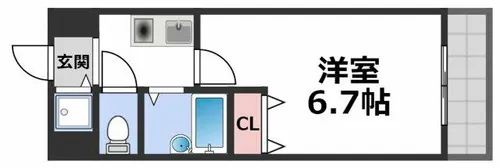 GRECALE天王寺【5階】の間取り