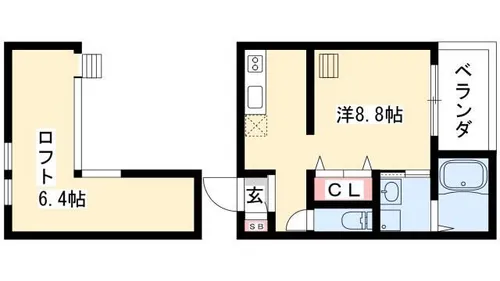 cherry【102号室】の間取り