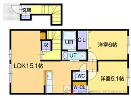 シャンパリーノⅢ【2階】の間取り