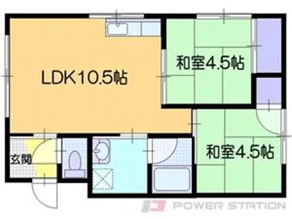 秀マンション【2階】の間取り