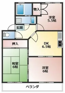 弥生ハイムB棟【1階】の間取り