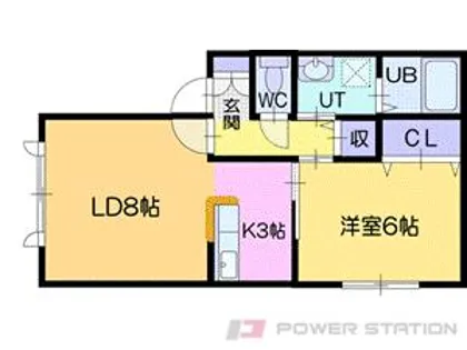 ウェルヴィラ桂岡【1階】の間取り