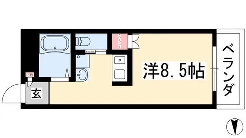 レジデンス一社【402号室】の間取り