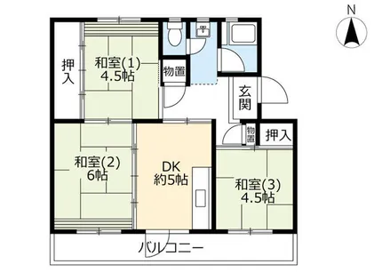 UR洛西新林【0220302号室】の間取り