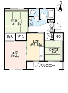 UR平城第二【0130505号室】の間取り