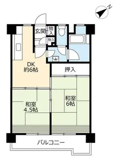 UR金田一丁目【0061106号室】の間取り