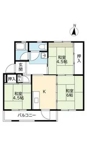 UR西大和片岡台【0020405号室】の間取り