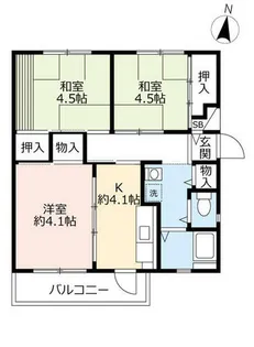 UR中登美第三【D340103号室】の間取り