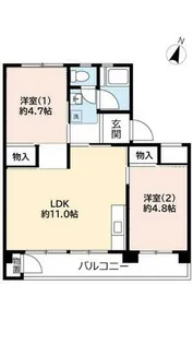 UR中登美第三【F100508号室】の間取り
