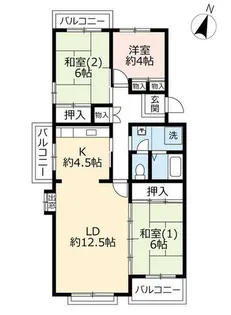 UR馬見南6丁目【0090406号室】の間取り