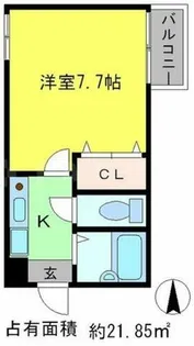 ラフィーネ一乗寺【3階】の間取り